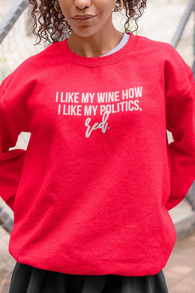 Red Red Wine Crew Neck Sweatshirt 